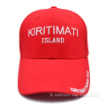 Cappellino da baseball rosso personalizzato ricamato